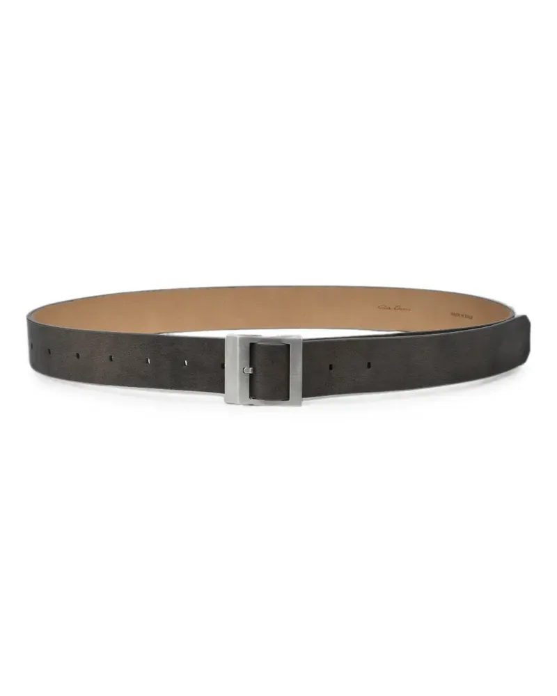 Rick Owens Stooges square-buckle leather belt - Schwarz Schwarz