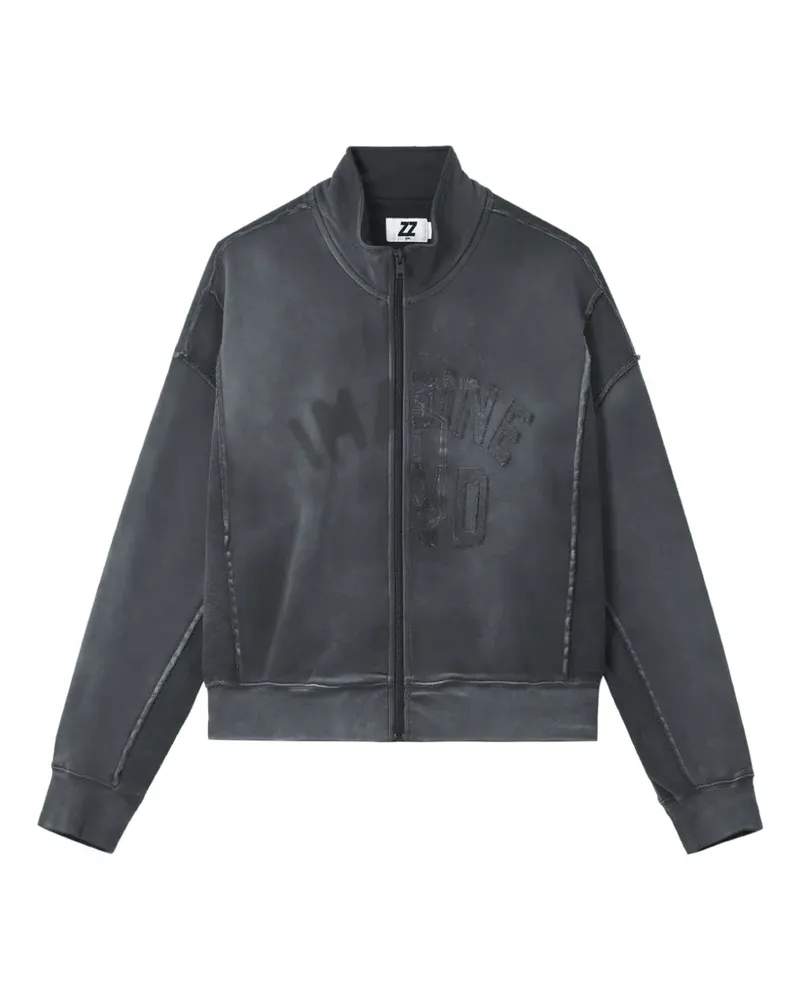 Izzue faded-effect logo-patch sweatshirt - Grau Grau