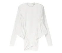 Minikleid mit Raffungen - Weiß
