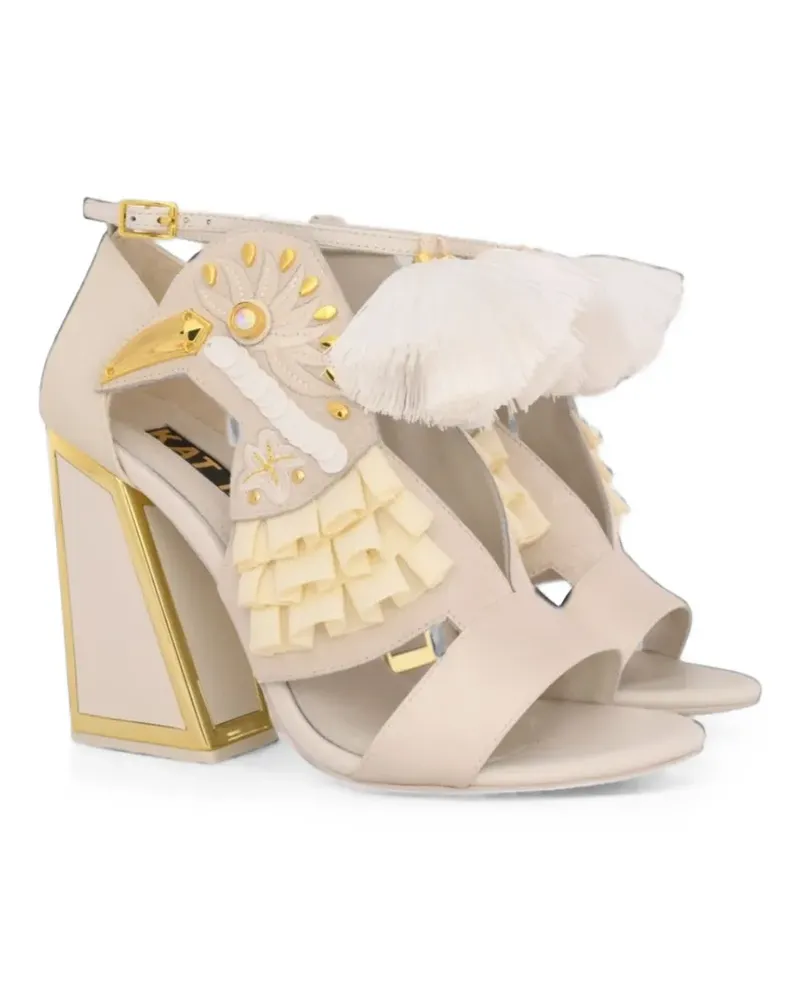 Kat Maconie Aya Sandalen mit Vogelverzierung - Rosa Rosa