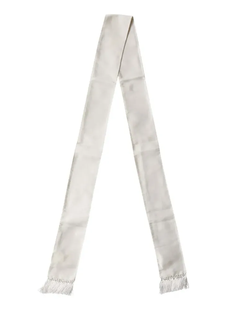 Dolce & Gabbana fringed silk scarf - Nude Nude