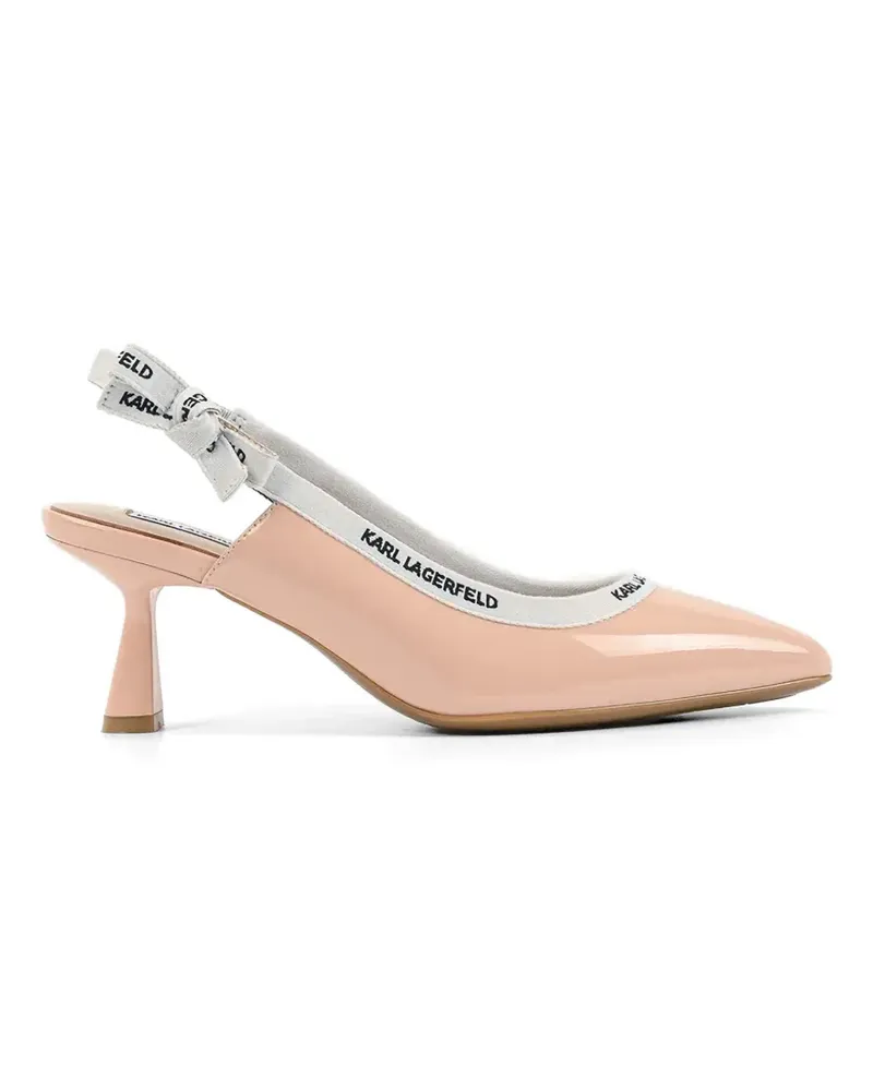 Karl Lagerfeld Slingback-Pumps mit Schleife - Nude Nude