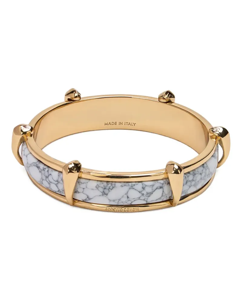 Roberto Cavalli Armband mit marmoriertem Effekt - Gold Gold