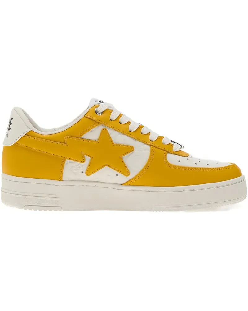 BAPE star-embellished leather sneakers - Gelb Gelb