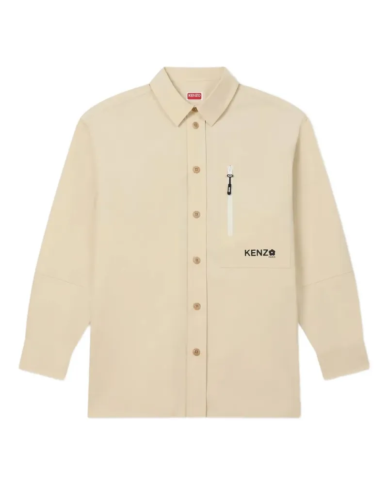 Kenzo zip-pocket shirt jacket - Nude Nude
