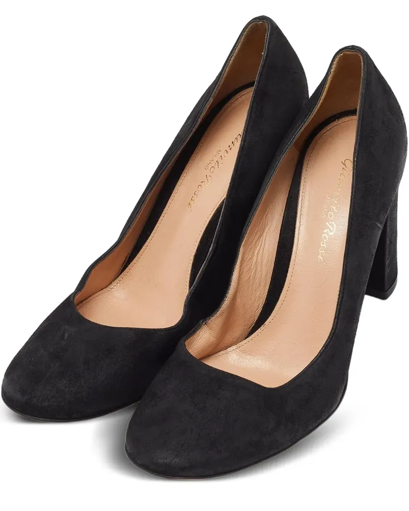 Gianvito Rossi Pumps aus Nubukleder 85mm - Schwarz Schwarz