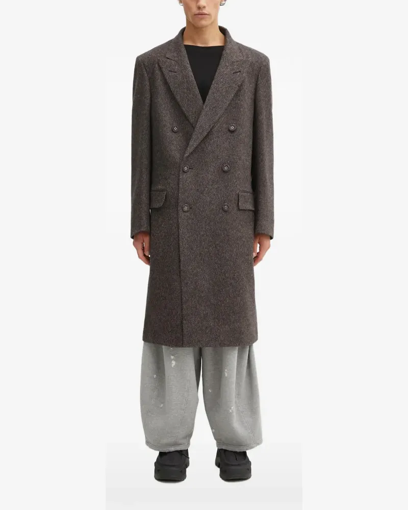 Wales Bonner Doppelreihiger Mayfair Mantel - Braun Braun