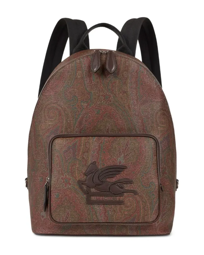 Etro Rucksack aus Paisley-Jacquard - Braun Braun