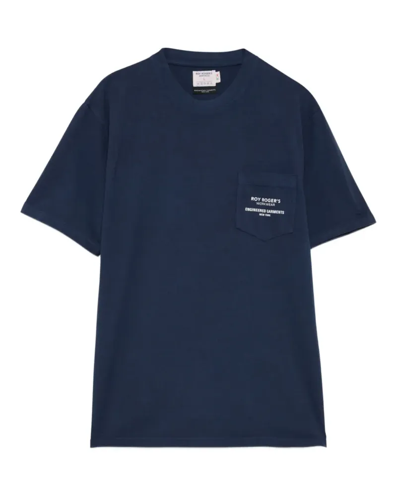 Engineered Garments T-Shirt mit Brusttasche - Blau Blau