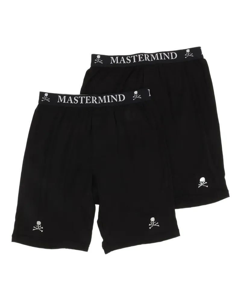Mastermind World Boxershorts mit Logo-Bund (2er-Set) - Schwarz Schwarz