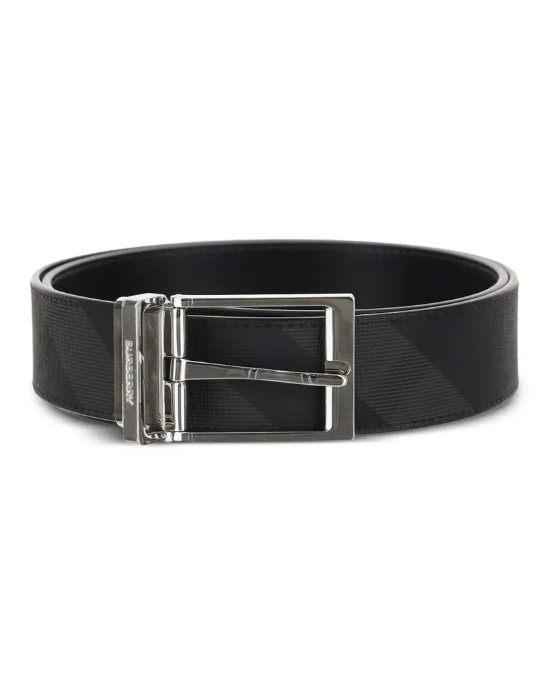 Burberry check-pattern logo-buckle belt - Grau Grau