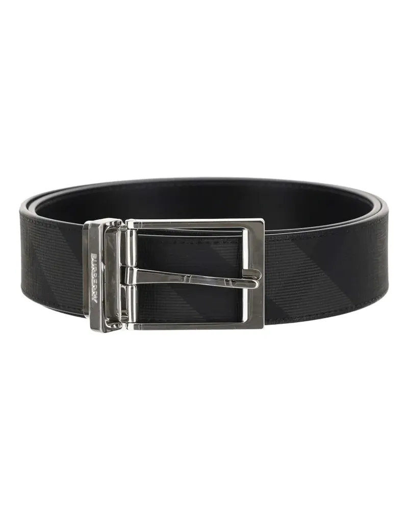 Burberry check-pattern logo-buckle belt - Grau Grau