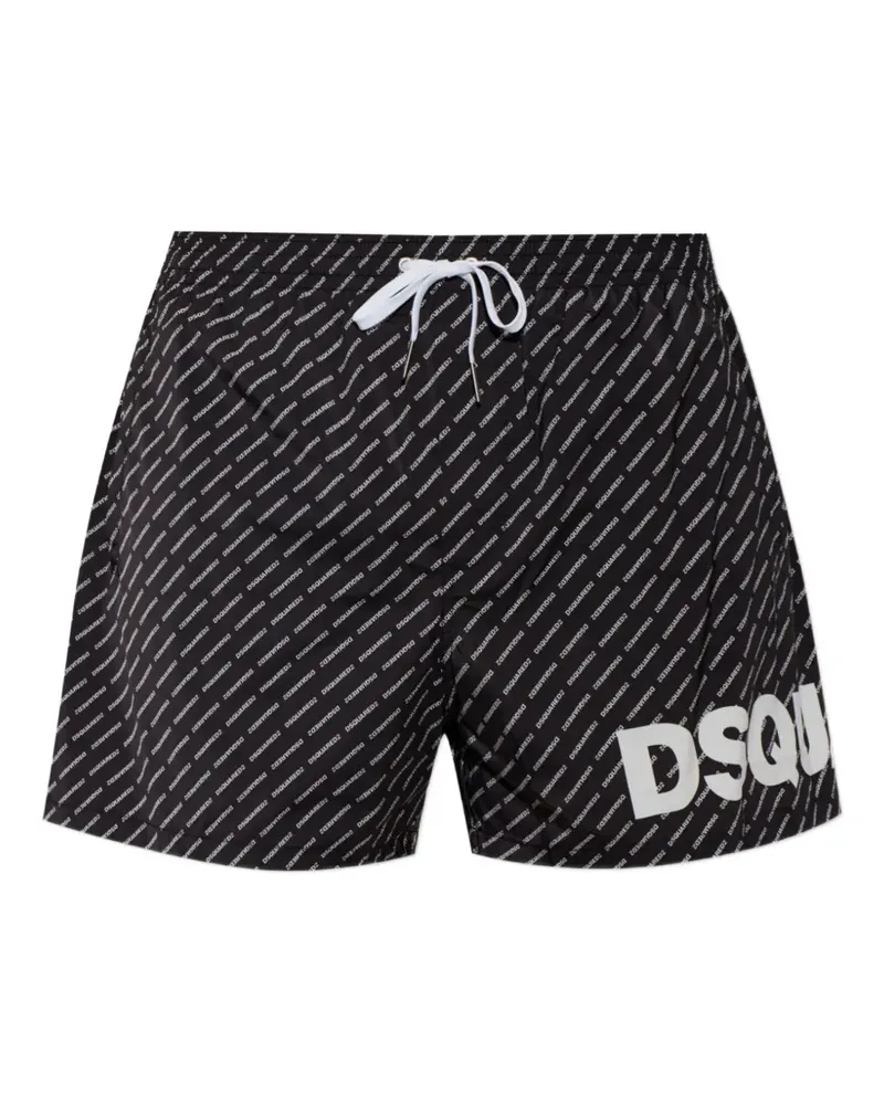 Dsquared2 logo-print drawstring swim shorts - Schwarz Schwarz