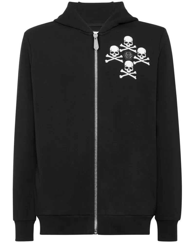 Philipp Plein Hoodie mit Totenkopf-Print - Schwarz Schwarz