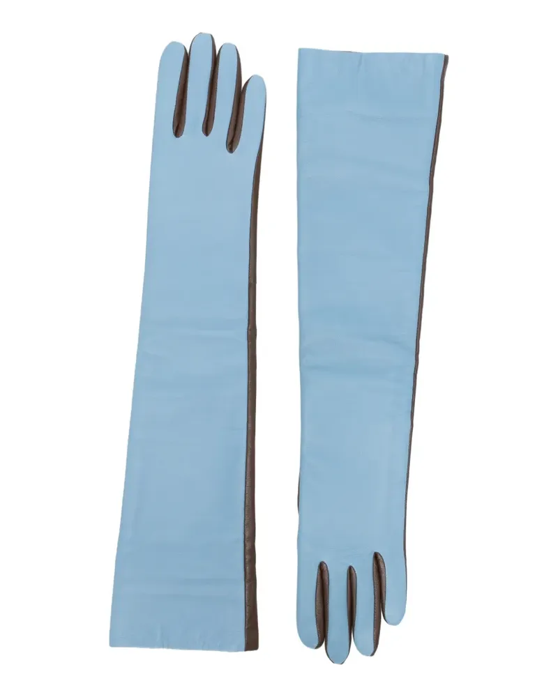FRANKIE Shop Veneto Handschuhe aus Leder - Blau Blau