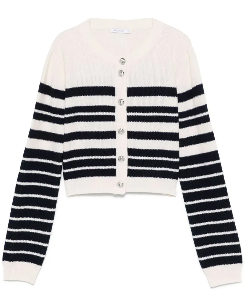 Patrizia Pepe Gestreifter Cardigan - Nude Nude