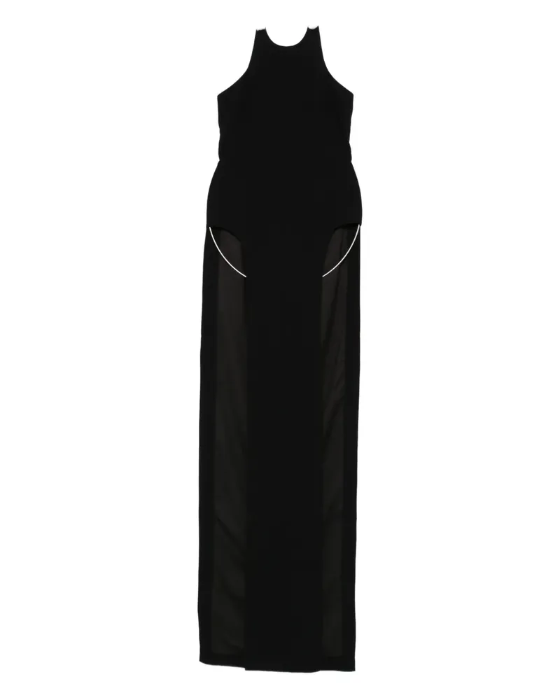 Mônot Maxikleid mit Neckholder - Schwarz Schwarz