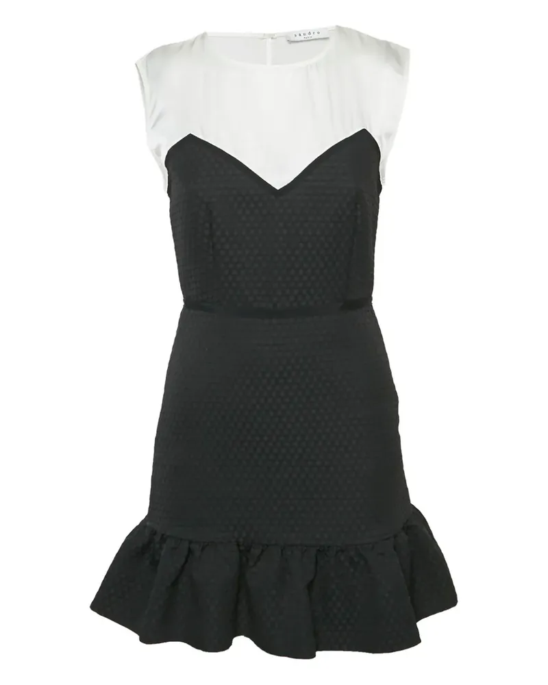 Sandro Minikleid mit Jacquardmuster - Schwarz Schwarz