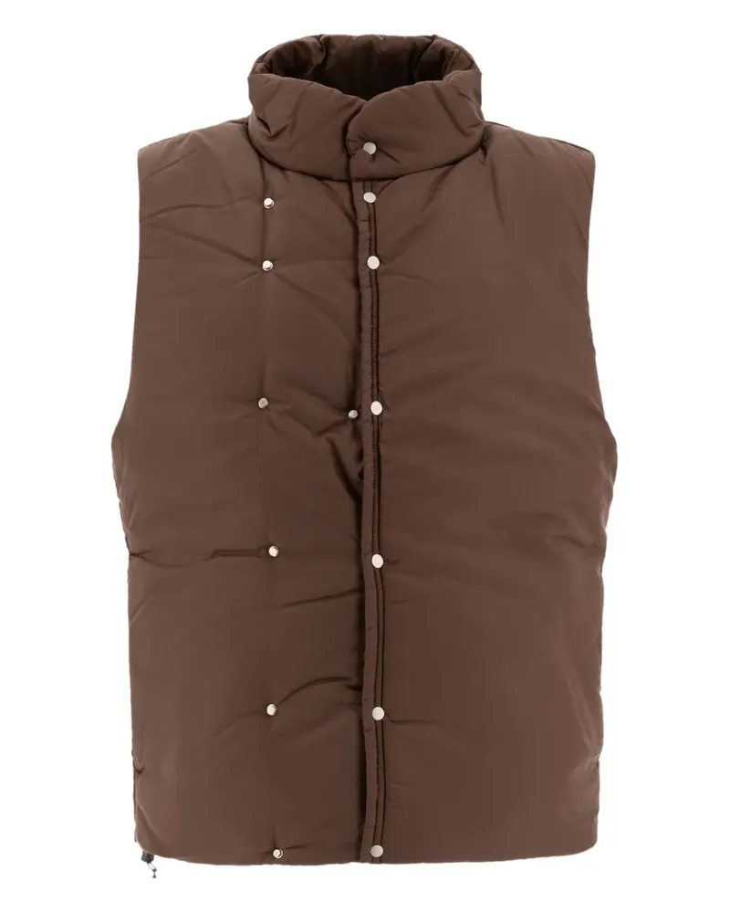 nonnative Gesteppte Weste mit Druckknopfverschluss - Braun Braun