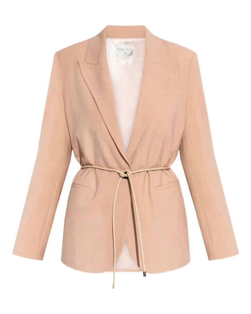 forte_forte tie-waist jacket - Nude Nude