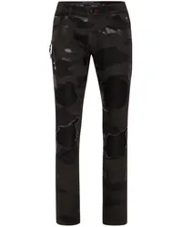 Philipp Plein Skinny-Jeans mit Camouflage-Print Schwarz