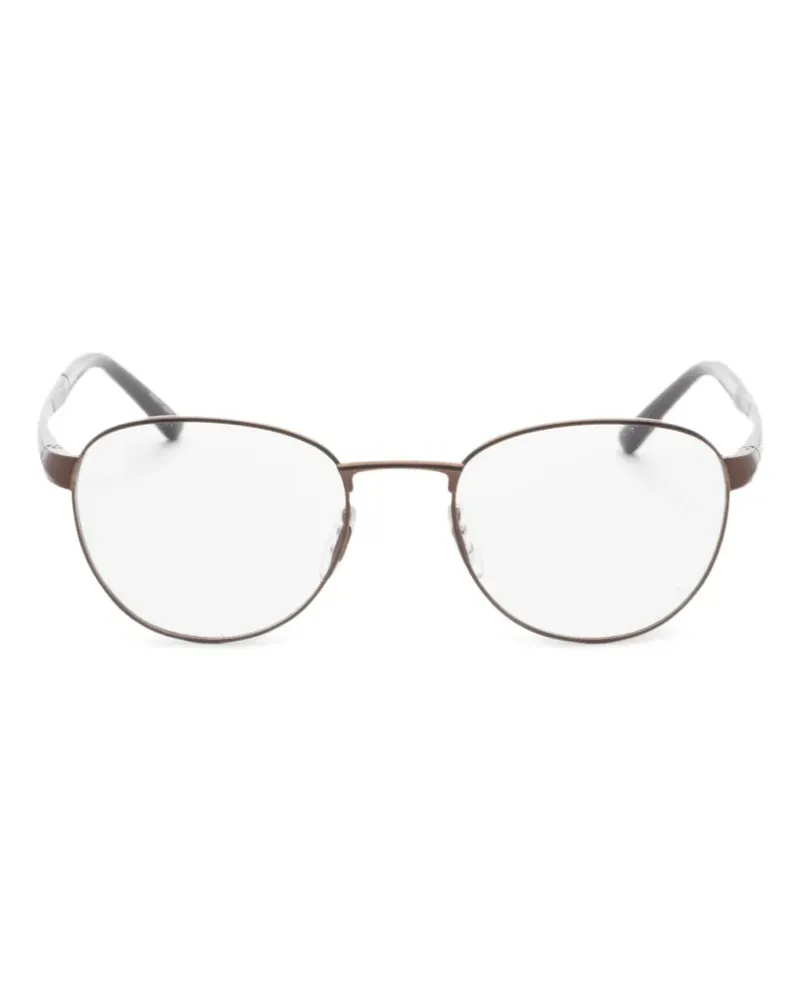 Porsche Design Brille mit rundem Gestell - Braun Braun