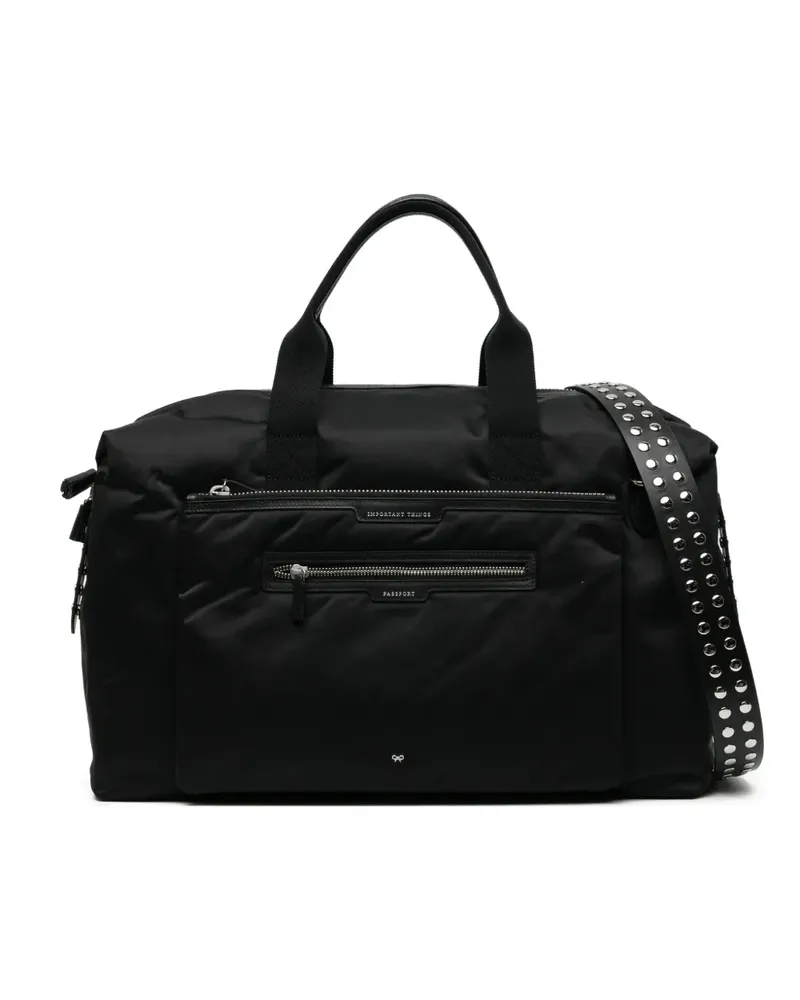 Anya Hindmarch Reisetasche mit Nieten - Schwarz Schwarz