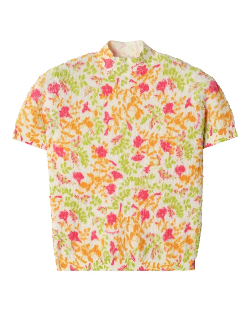 Burberry floral cotton-blend top - Weiß Weiß