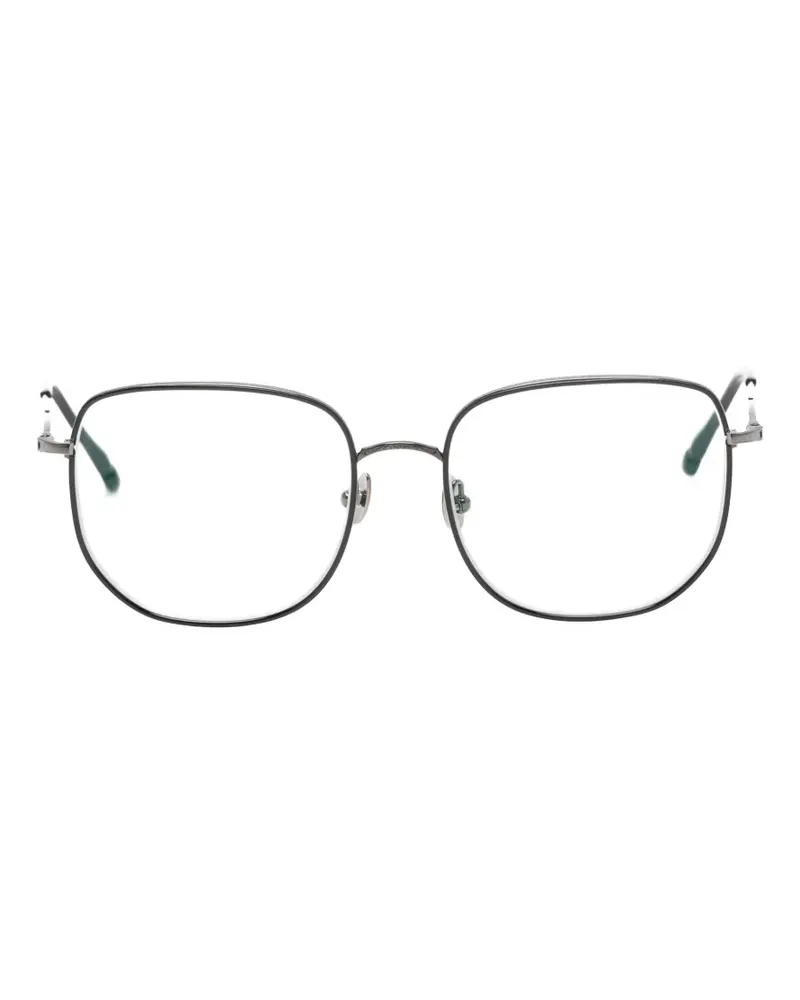MATSUDA M3158 Brille mit rundem Gestell - Schwarz Schwarz
