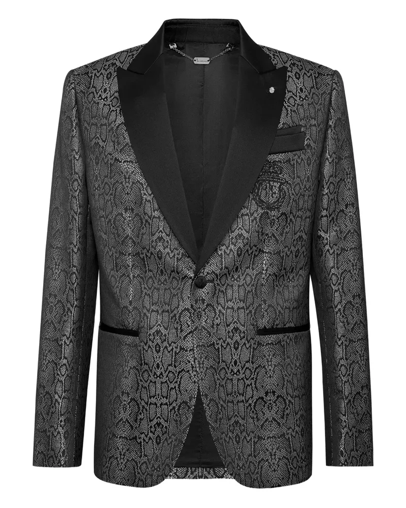 Billionaire Sakko aus Schlangenleder-Jacquard - Grau Grau