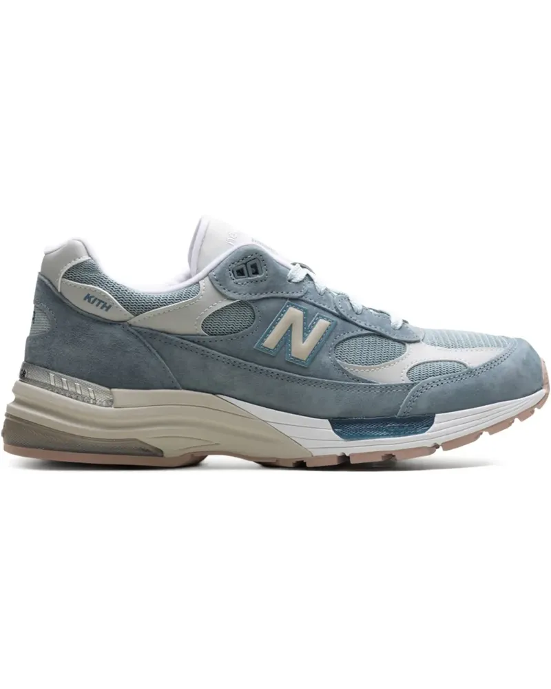New Balance x Kith Osaka 992 Made in USA "Aegean Blue/Shadow Grey" Sneakers - Blau Blau
