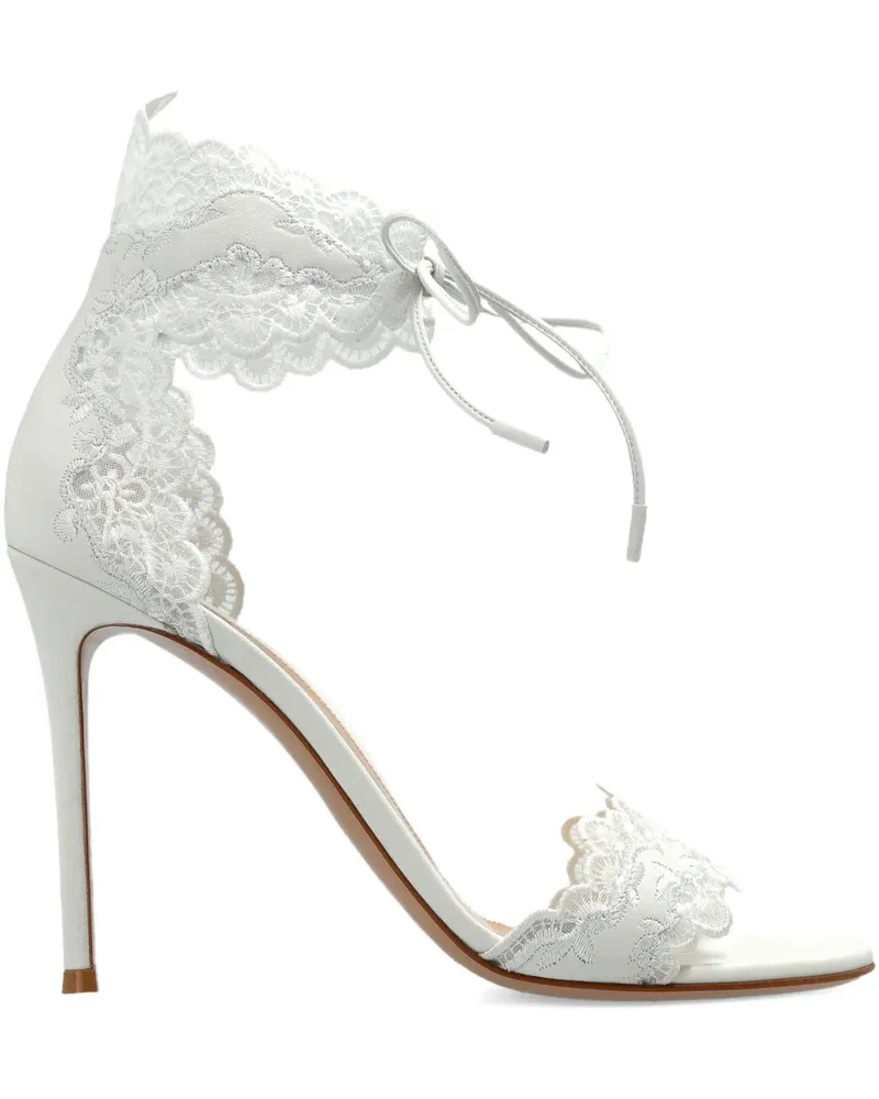 Gianvito Rossi Evie Sandalen mit Schnürung - Weiß Weiß