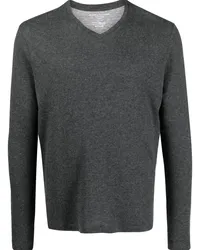 Majestic Pullover mit V-Ausschnitt Grau