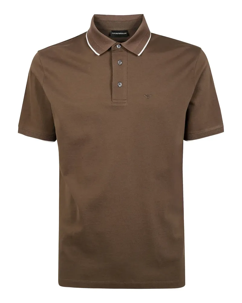 Emporio Armani Klassisches Poloshirt - Braun Braun
