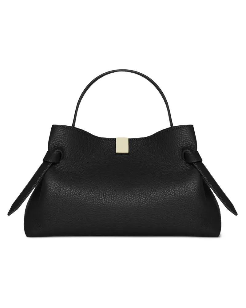 YUZEFI Gyoza-Tasche mit geprägtem Henkel - Schwarz Schwarz