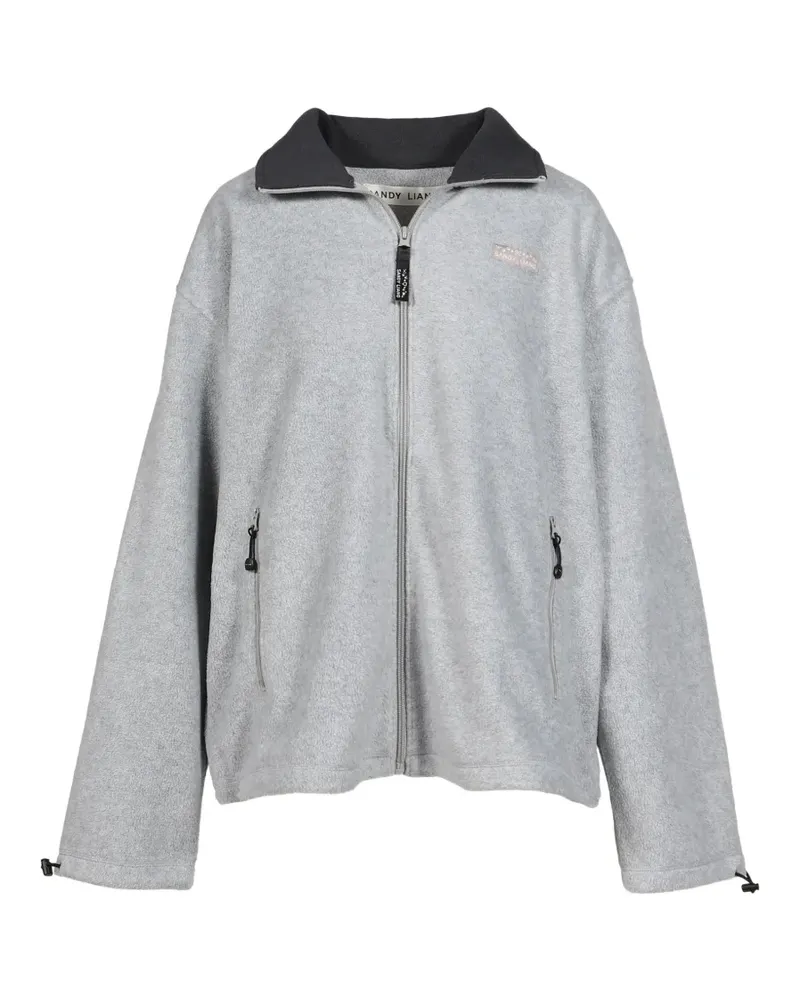 Sandy Liang Dawson zip-up jacket - Grau Grau