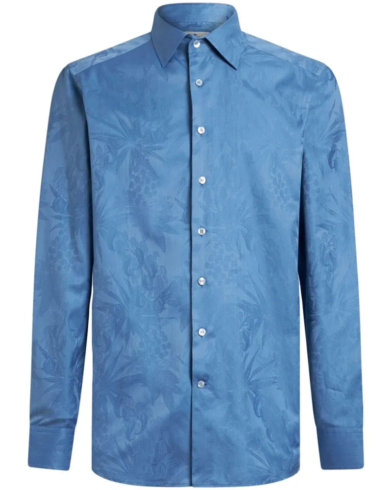 Etro Hemd mit Jacquard-Print - Blau Blau