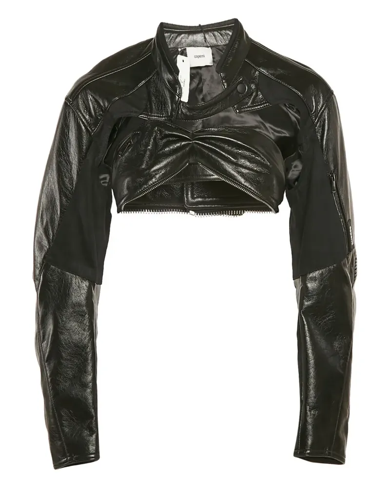 COPERNI Pre-owned Cropped-Bikerjacke - Schwarz Schwarz