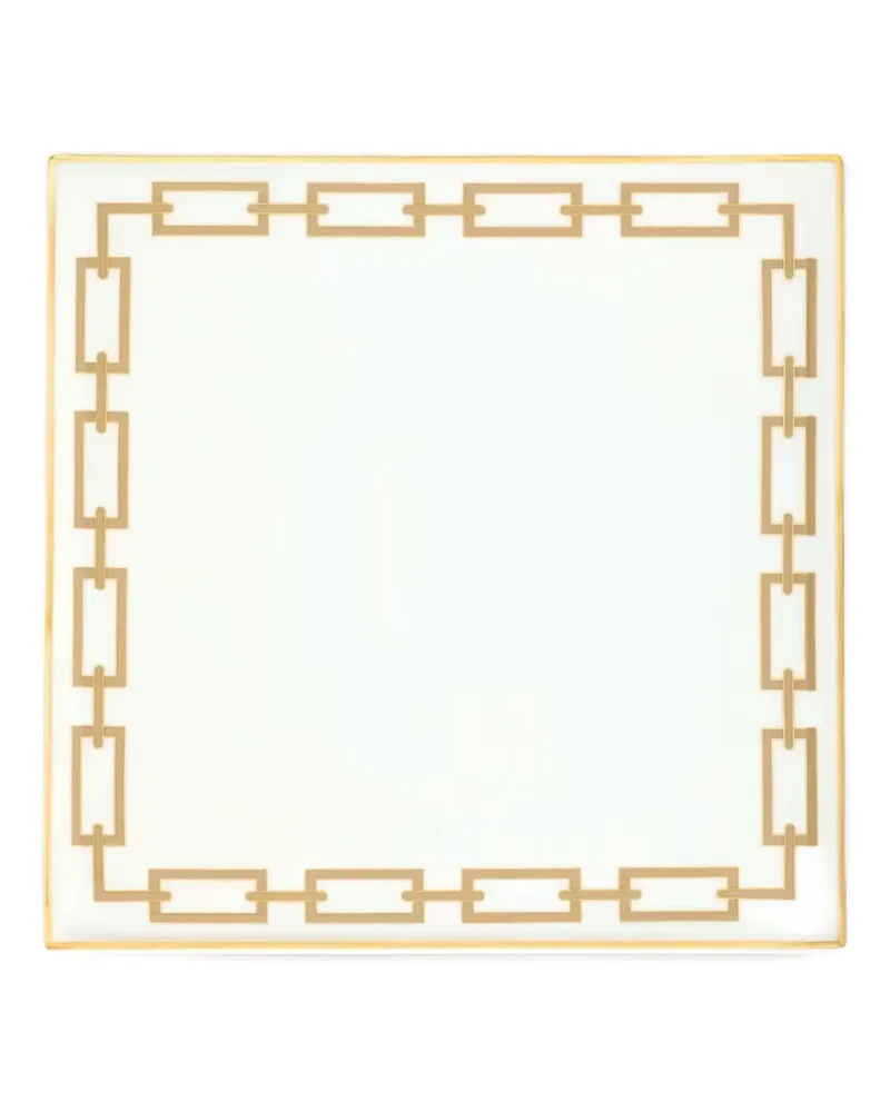 Ginori 1735 geometric-pattern square tray - Weiß Weiß