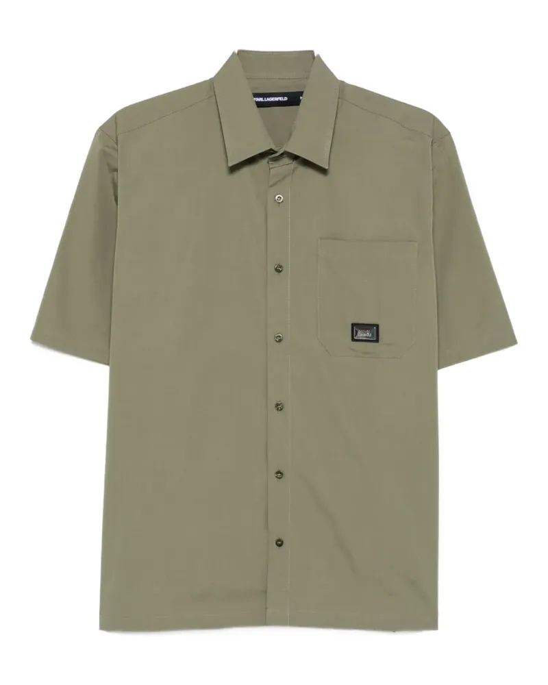 Karl Lagerfeld logo-plaque short-sleeve shirt - Grün Grün