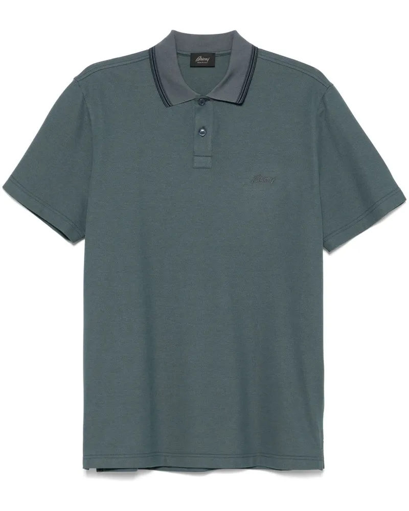 Brioni Poloshirt aus Piqué - Grün Grün