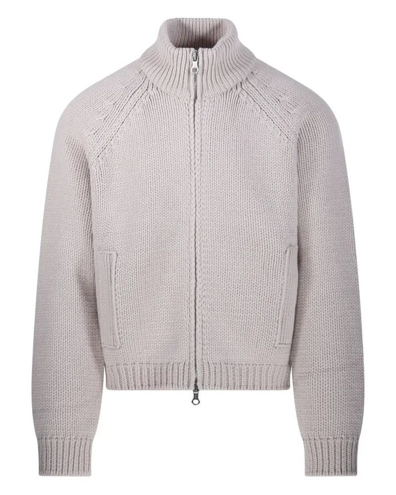 Our Legacy raglan-sleeve zip-up cardigan - Grau Grau