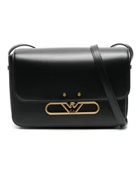 Emporio Armani Schultertasche mit Logo-Schild Schwarz