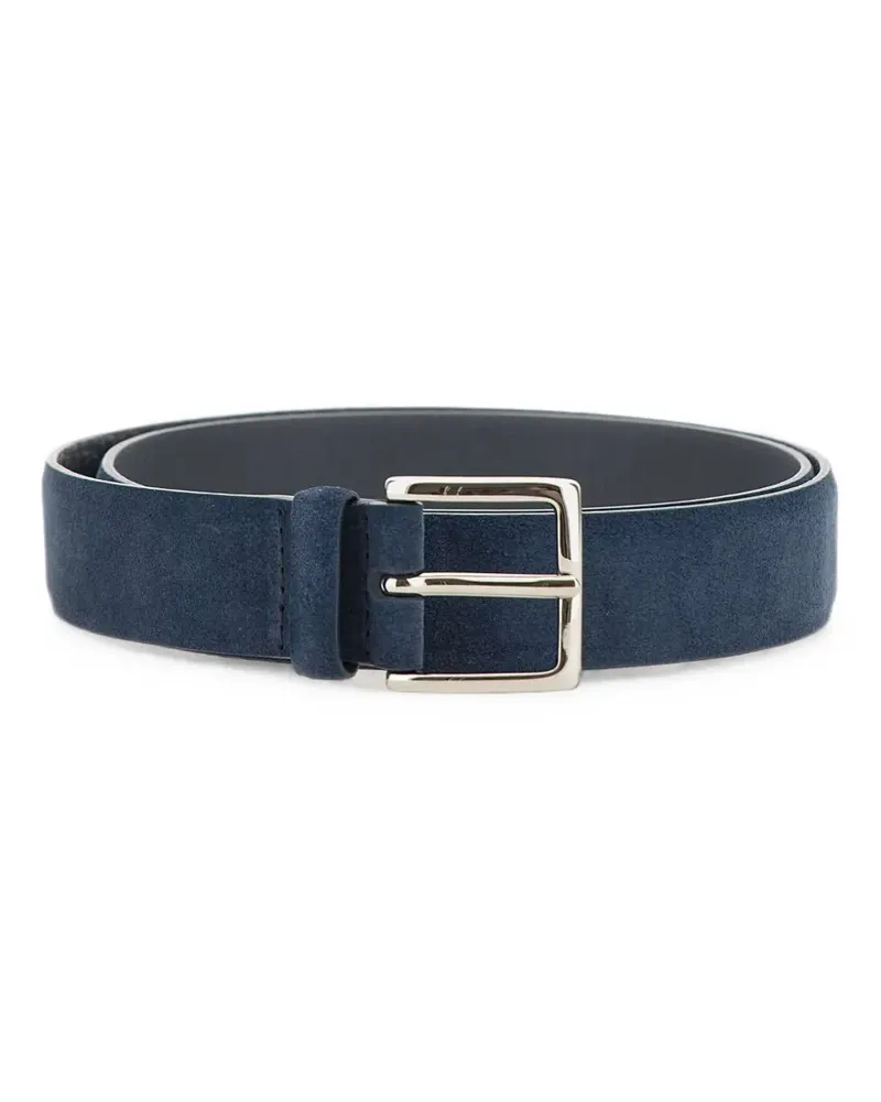 Orciani Amalfi Gürtel aus Wildleder - Blau Blau