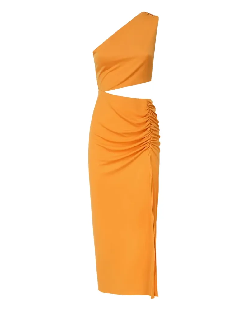 ANDAMANE Asymmetrisches Kleid mit Raffung - Orange Orange