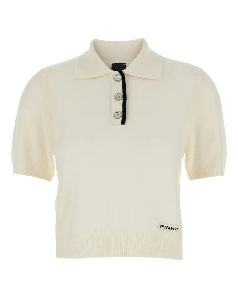 Pinko Poloshirt mit kurzen Ärmeln - Weiß Weiß