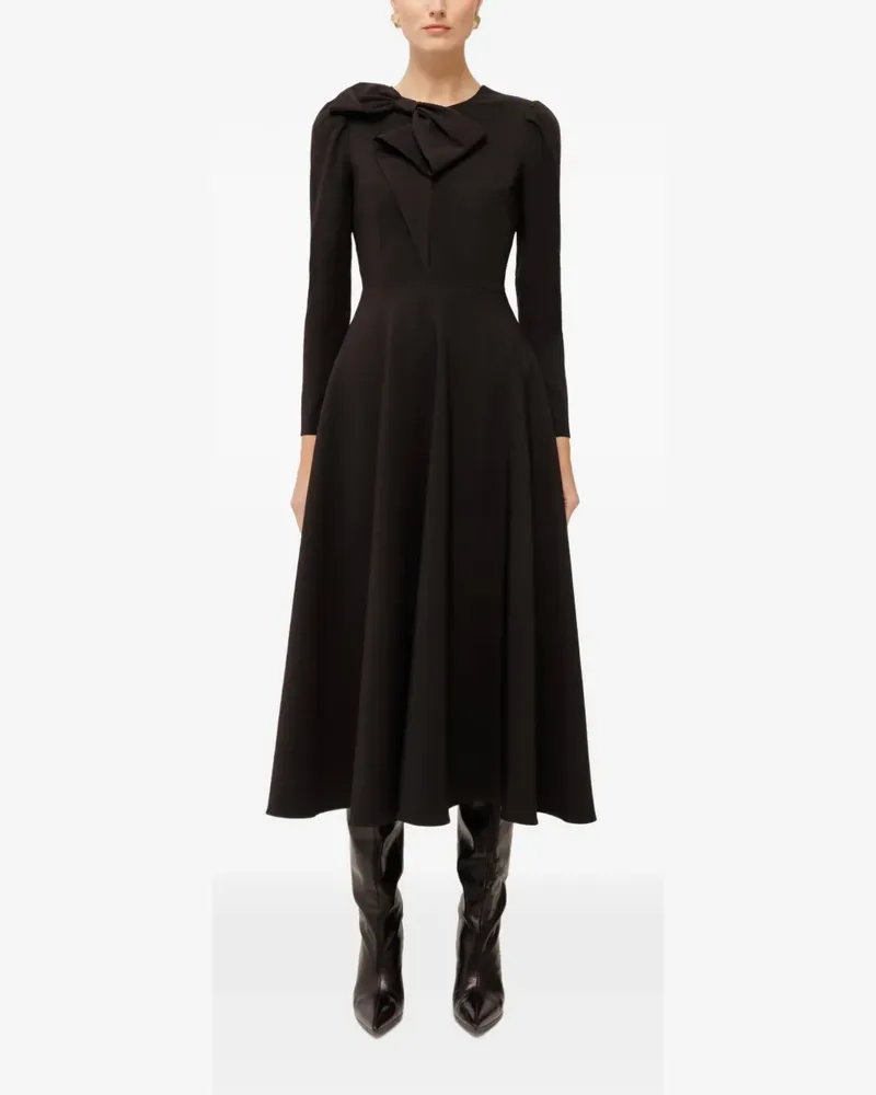 NISSA Midikleid in A-Linie - Schwarz Schwarz