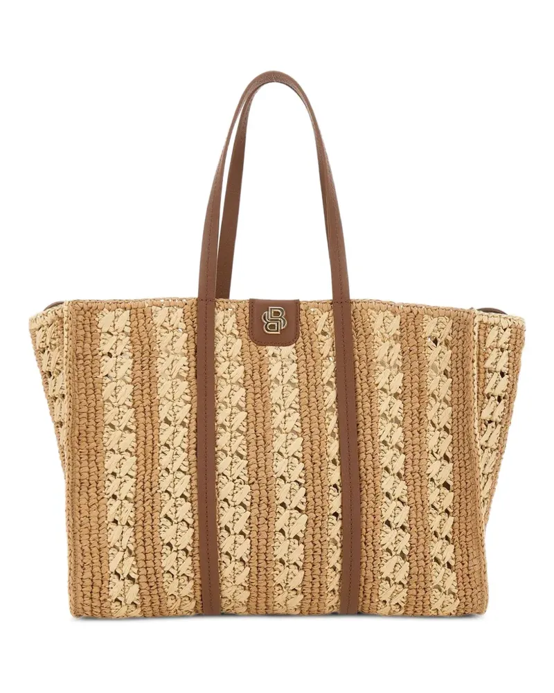HUGO BOSS woven-straw tote bag - Nude Nude