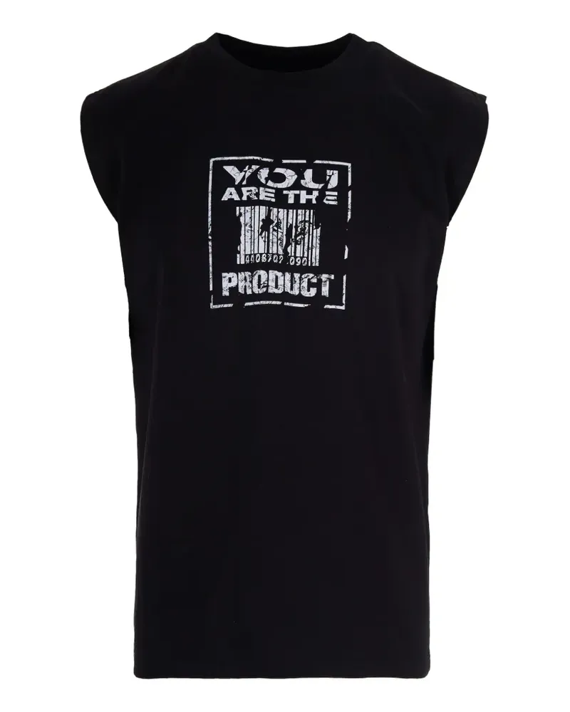 44 LABEL GROUP printed sleeveless tank top - Schwarz Schwarz