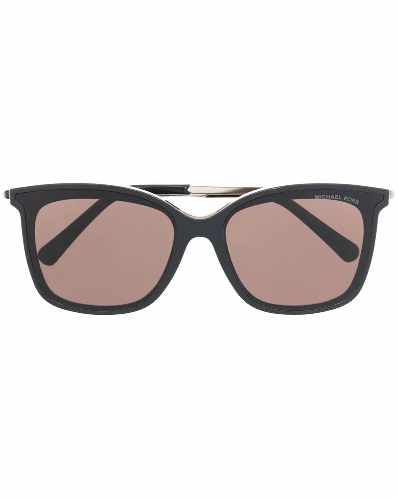 Michael Kors Sonnenbrille mit eckigem Gestell - Schwarz Schwarz